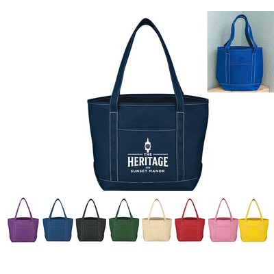 Medium 24 Oz. Cotton Canvas Yacht Tote –13" x 20"-Screen Printing